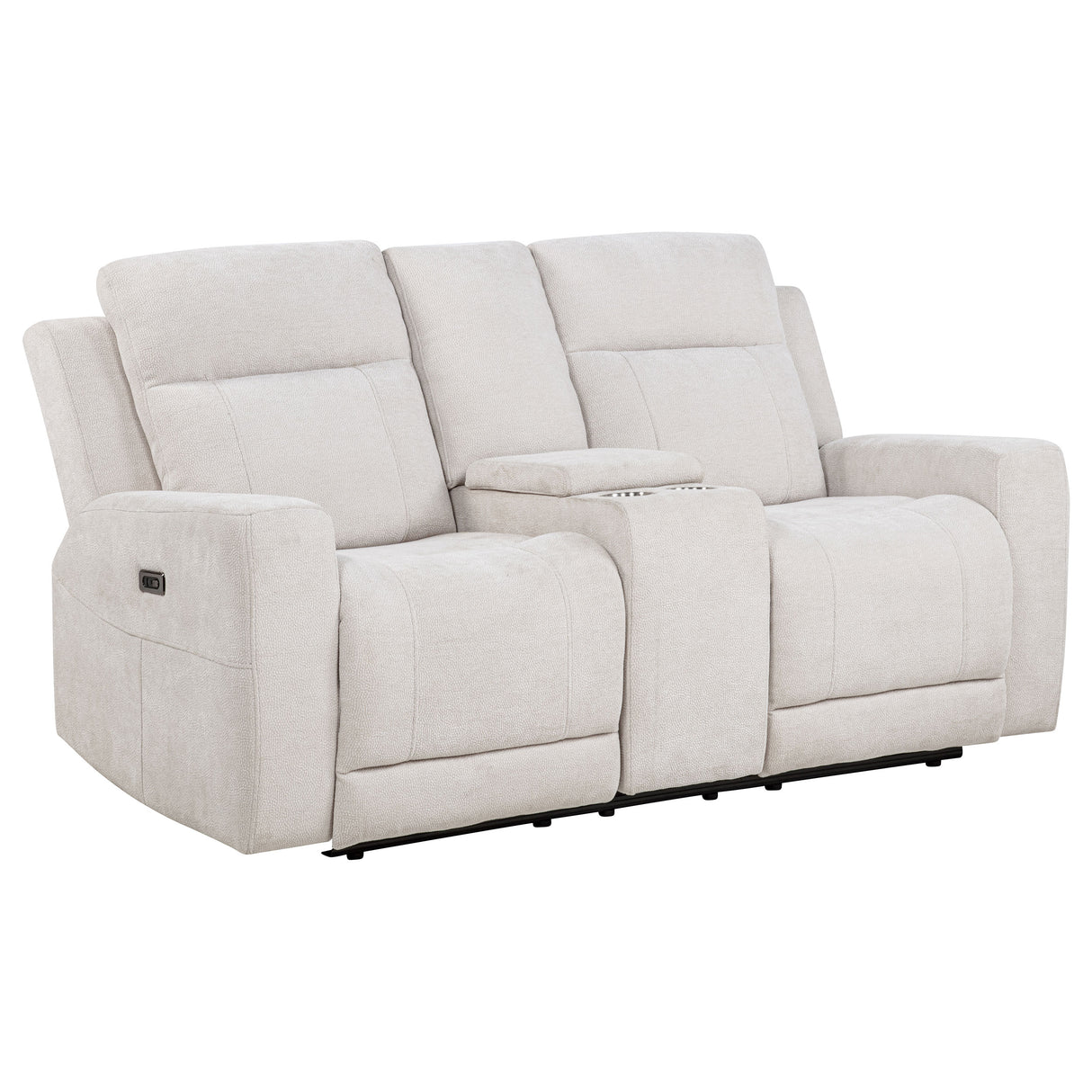 Kennett Ivory Chenille Upholstered Power Reclining Loveseat by Coaster at Eve Furniture