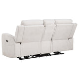Kennett Ivory Chenille Upholstered Power Reclining Loveseat by Coaster at Eve Furniture