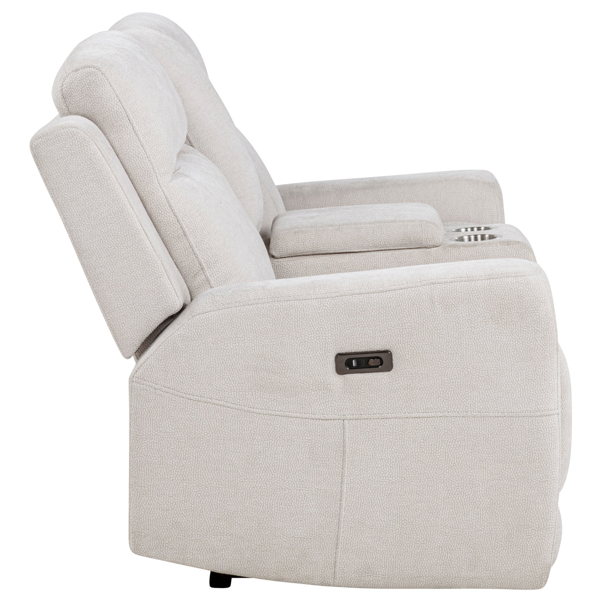 Kennett Ivory Chenille Upholstered Power Reclining Loveseat by Coaster at Eve Furniture
