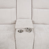 Kennett Ivory Chenille Upholstered Power Reclining Loveseat by Coaster at Eve Furniture