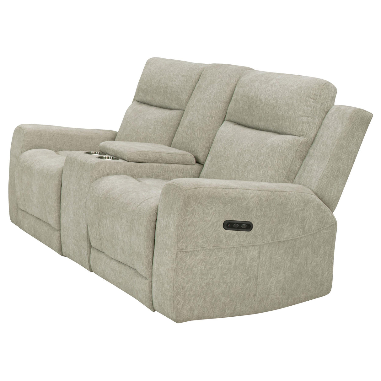 Kennett Ivory Chenille Upholstered Power Reclining Loveseat by Coaster at Eve Furniture