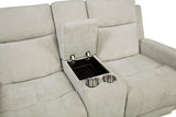 Kennett Ivory Chenille Upholstered Power Reclining Loveseat by Coaster at Eve Furniture
