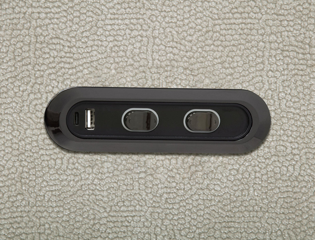 Kennett Ivory Chenille Upholstered Power Reclining Loveseat by Coaster at Eve Furniture