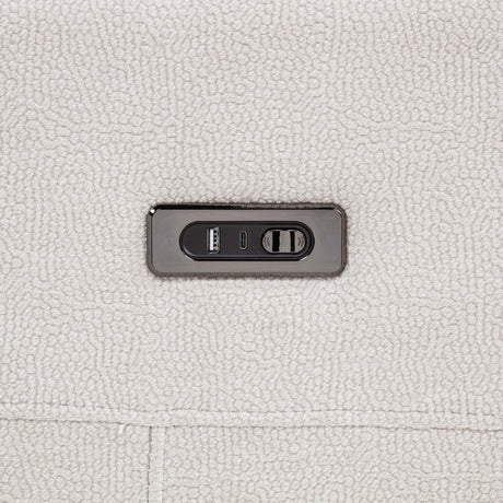 Kennett Ivory Chenille Upholstered Power Reclining Sofa by Coaster at Eve Furniture