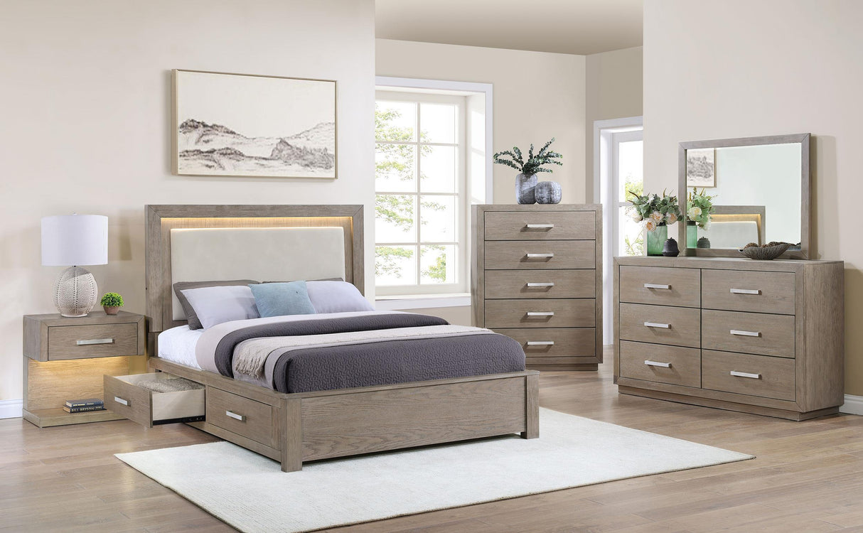 Kenora Barley Brown 5-Piece California King Bedroom Set