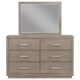 Kenora 6-drawer Dresser and Mirror Barley Brown