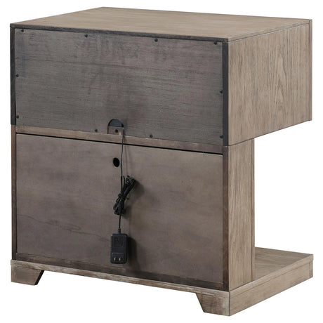 Kenora Barley Brown 1-drawer Nightstand Bedside Table by Coaster at Eve Furniture