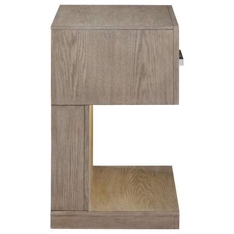 Kenora Barley Brown 1-drawer Nightstand Bedside Table by Coaster at Eve Furniture