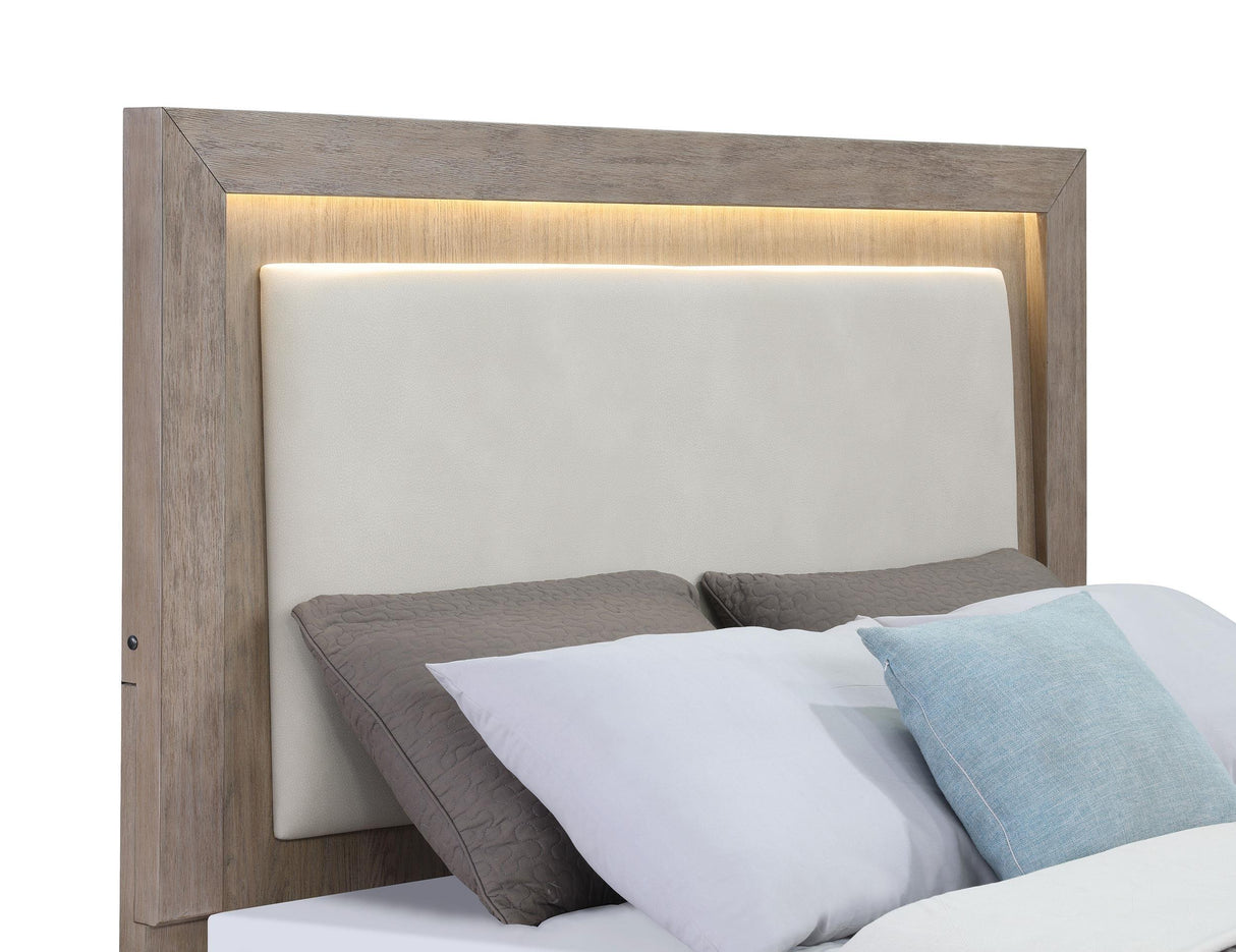 Kenora Barley Brown 56-inch Eastern King LED Storage Bed by Coaster at Eve Furniture