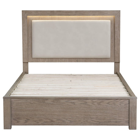 Kenora Barley Brown 56-inch Queen LED Storage Bed by Coaster at Eve Furniture