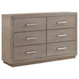 Kenora Brown 6-drawer Dresser Barley by Coaster at Eve Furniture
