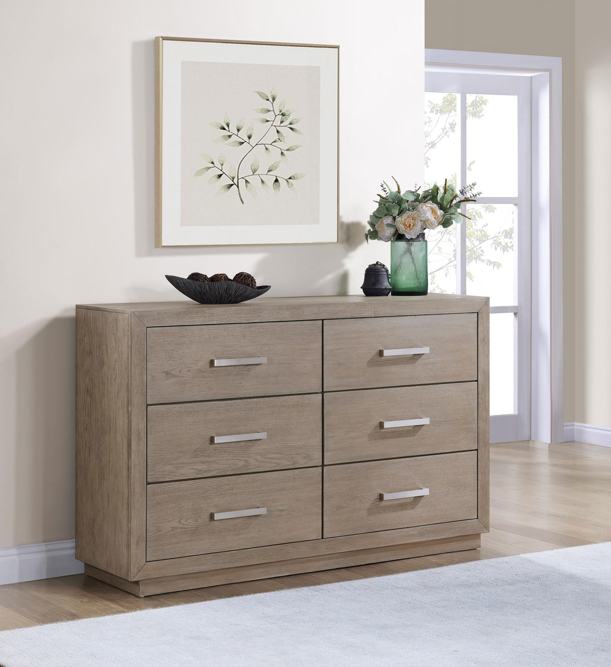 Kenora Brown 6-drawer Dresser Barley by Coaster at Eve Furniture