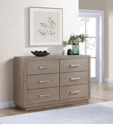 Kenora Brown 6-drawer Dresser Barley by Coaster at Eve Furniture