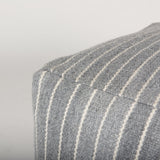 Kensie Large Blue Striped Pouf by Mercana at Eve Furniture
