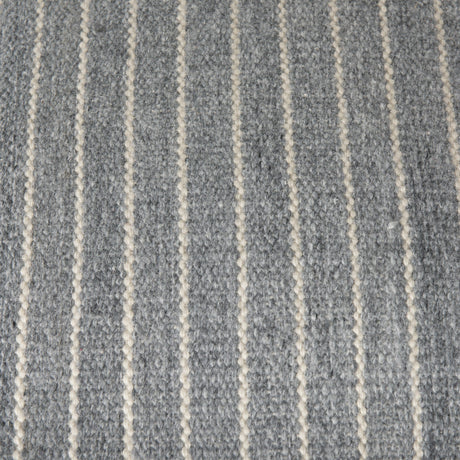 Kensie Large Blue Striped Pouf by Mercana at Eve Furniture
