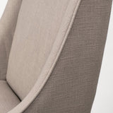 Kensington Beige Fabric Seat Brown Wood Frame Counter Stool by Mercana at Eve Furniture