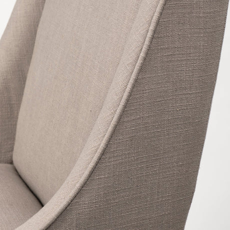 Kensington Beige Fabric Seat Brown Wood Frame Counter Stool by Mercana at Eve Furniture