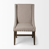Kensington I Beige Fabric and Solid Wood Dining Chair by Mercana at Eve Furniture