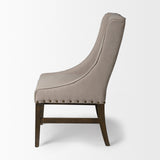 Kensington I Beige Fabric and Solid Wood Dining Chair by Mercana at Eve Furniture