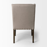 Kensington I Beige Fabric and Solid Wood Dining Chair by Mercana at Eve Furniture