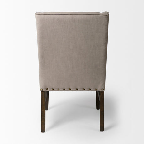 Kensington I Beige Fabric and Solid Wood Dining Chair by Mercana at Eve Furniture