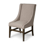 Kensington I Beige Fabric and Solid Wood Dining Chair by Mercana at Eve Furniture