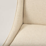 Kensington I Cream Fabric and Solid Wood Dining Chair by Mercana at Eve Furniture