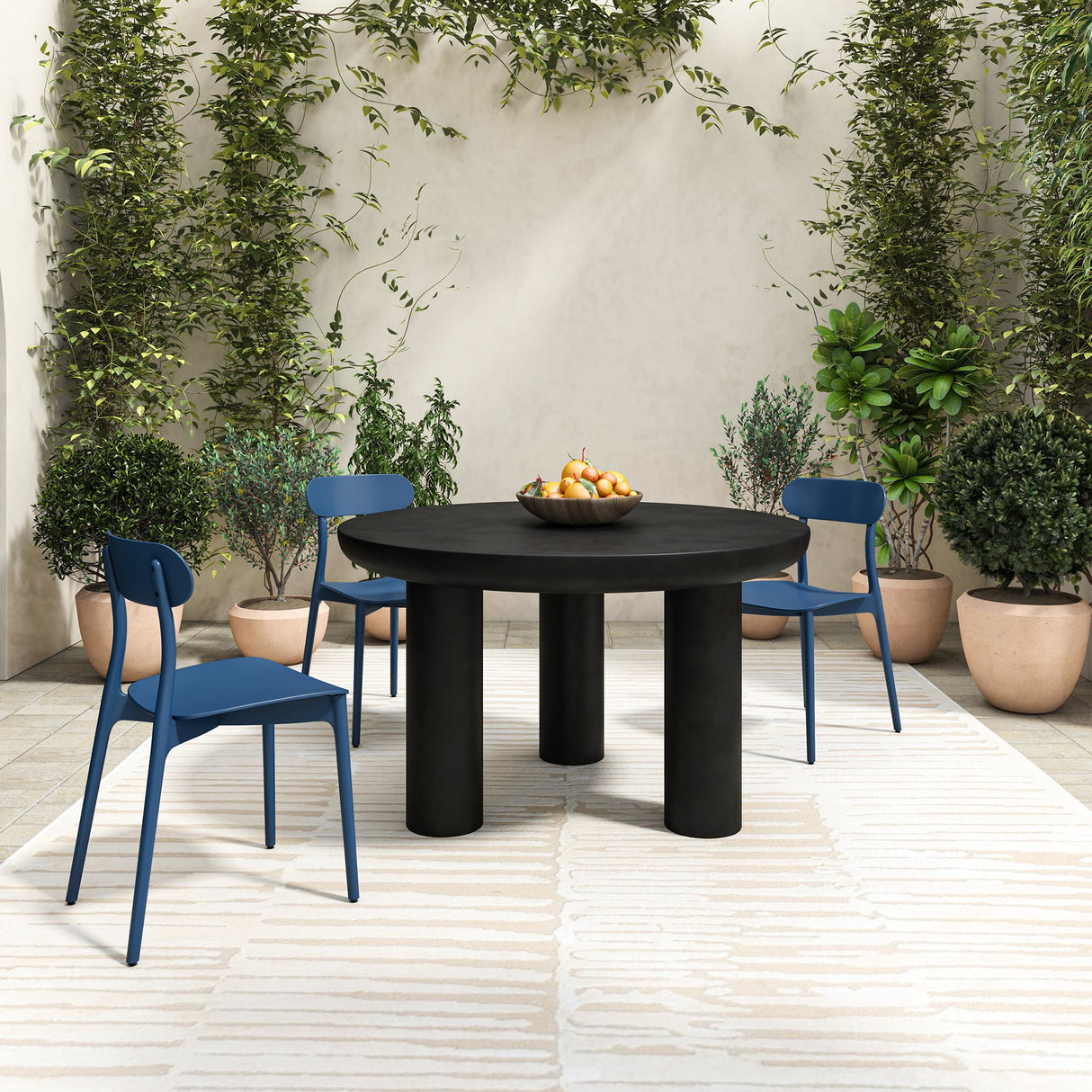 Kent Navy Outdoor Dining Chair (Set of 2) by Moe's Home at Eve Furniture