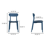 Kent Navy Outdoor Dining Chair (Set of 2) by Moe's Home at Eve Furniture