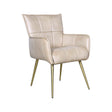 Kent Surrey 23" Armchair in Antique Ivory Leather and Gold Legs by Home Trends & Design at Eve Furniture
