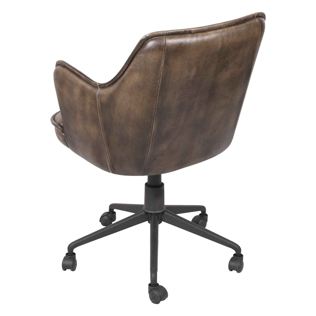 Kent Swivel Desk Chair in Antique Whiskey Leather by Home Trends & Design at Eve Furniture