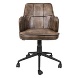 Kent Swivel Desk Chair in Antique Whiskey Leather by Home Trends & Design at Eve Furniture