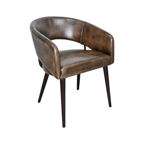 Kent Turner 23" Dining Chair in Antique Whiskey with Walnut Legs, Set of 2 by Home Trends & Design at Eve Furniture