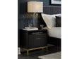 Kentfield Black Drifted Oak Solid Wood Two Drawer Nightstand by Modus Furniture at Eve Furniture