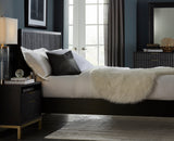 Kentfield Solid Wood Eastern King Platform Bed in Black Drifted Oak by Modus Furniture at Eve Furniture