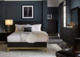 Kentfield Solid Wood Full Platform Bed in Black Drifted Oak by Modus Furniture at Eve Furniture