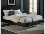 Kentfield Solid Wood Full Platform Bed in Black Drifted Oak by Modus Furniture at Eve Furniture