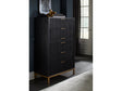 Kentfield Solid Wood Six Drawer Chest in Black Drifted Oak by Modus Furniture at Eve Furniture