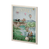 Kentucky Go USA (L) by Mercana Studio a Hand Embellished Decograph Framed Art Print by Mercana at Eve Furniture
