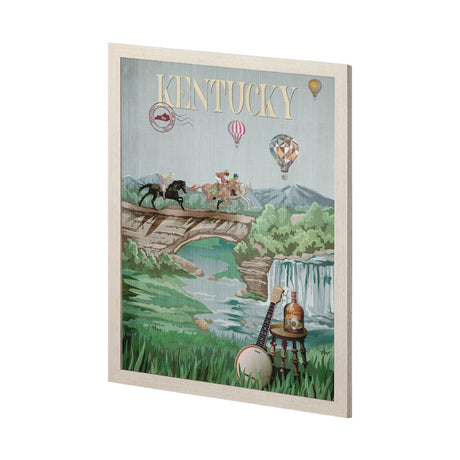 Kentucky Go USA (L) by Mercana Studio a Hand Embellished Decograph Framed Art Print by Mercana at Eve Furniture