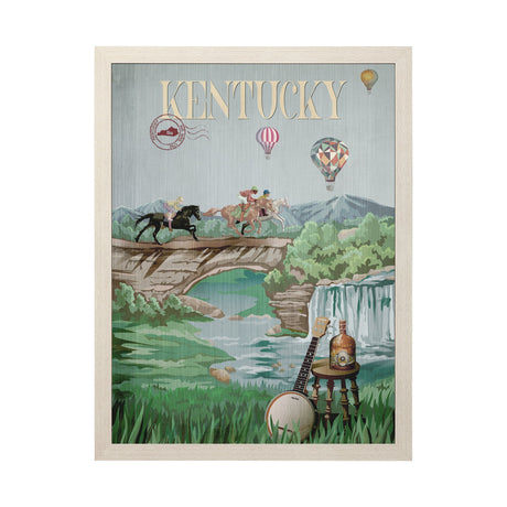Kentucky Go USA (L) by Mercana Studio a Hand Embellished Decograph Framed Art Print by Mercana at Eve Furniture