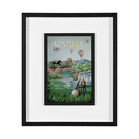 Kentucky Go USA (M) by Mercana Studio a Framed Art Print Matted under Glass by Mercana at Eve Furniture