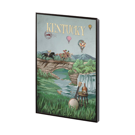 Kentucky Go USA (SM) by Mercana Studio a Hand Embellished Decograph Framed Art Print by Mercana at Eve Furniture