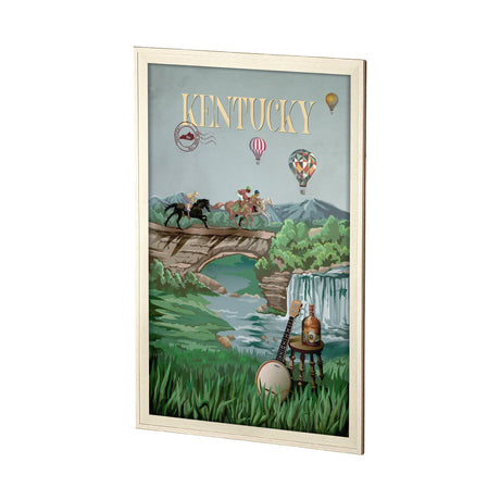 Kentucky Go USA (XL) by Mercana Studio a Hand Embellished Decograph Framed Art Print under Glass by Mercana at Eve Furniture