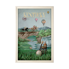Kentucky Go USA (XL) by Mercana Studio a Hand Embellished Decograph Framed Art Print under Glass by Mercana at Eve Furniture