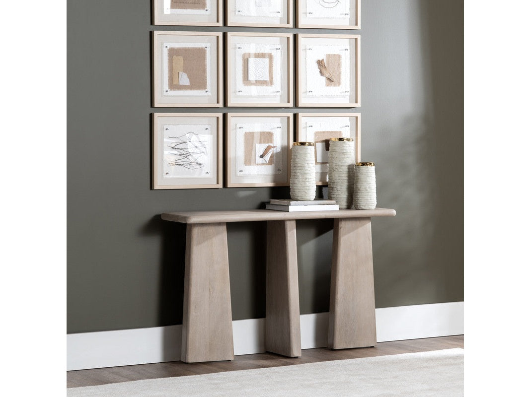 Kenwood Tan/White Console Table by Crestview at Eve Furniture