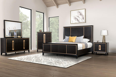 Kenyada Espresso Queen Panel Bed by Furniture of America at Eve Furniture