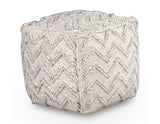 Kenzari Handwoven Pouf by Steve Silver at Eve Furniture