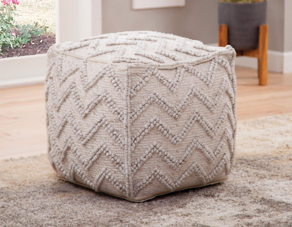 Kenzari Handwoven Pouf by Steve Silver at Eve Furniture