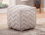 Kenzari Handwoven Pouf by Steve Silver at Eve Furniture